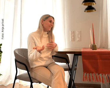 Anja bei der Psychotherapie mit Neurodermitis