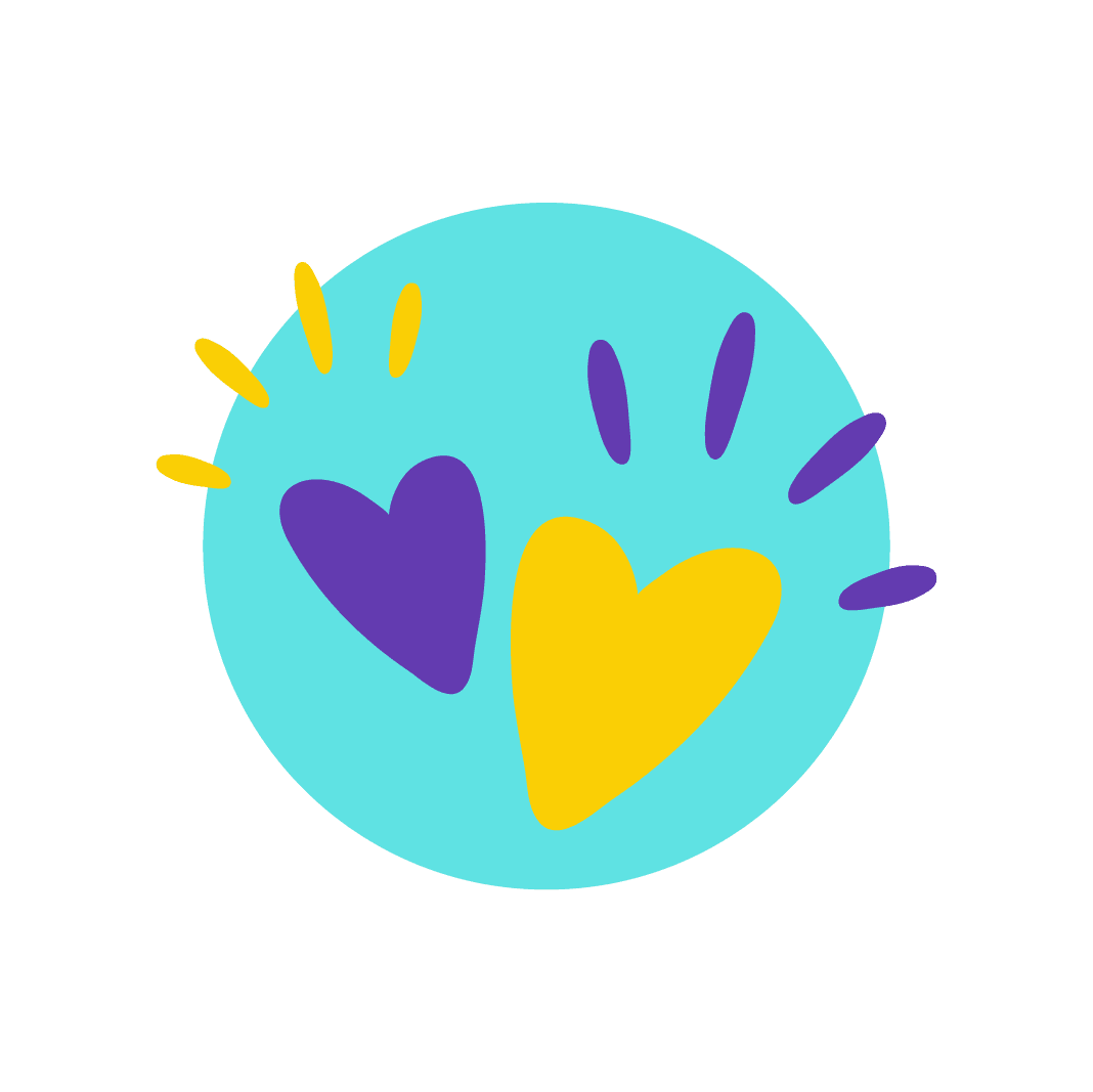 Zwei Herzen symbolisieren Liebe
