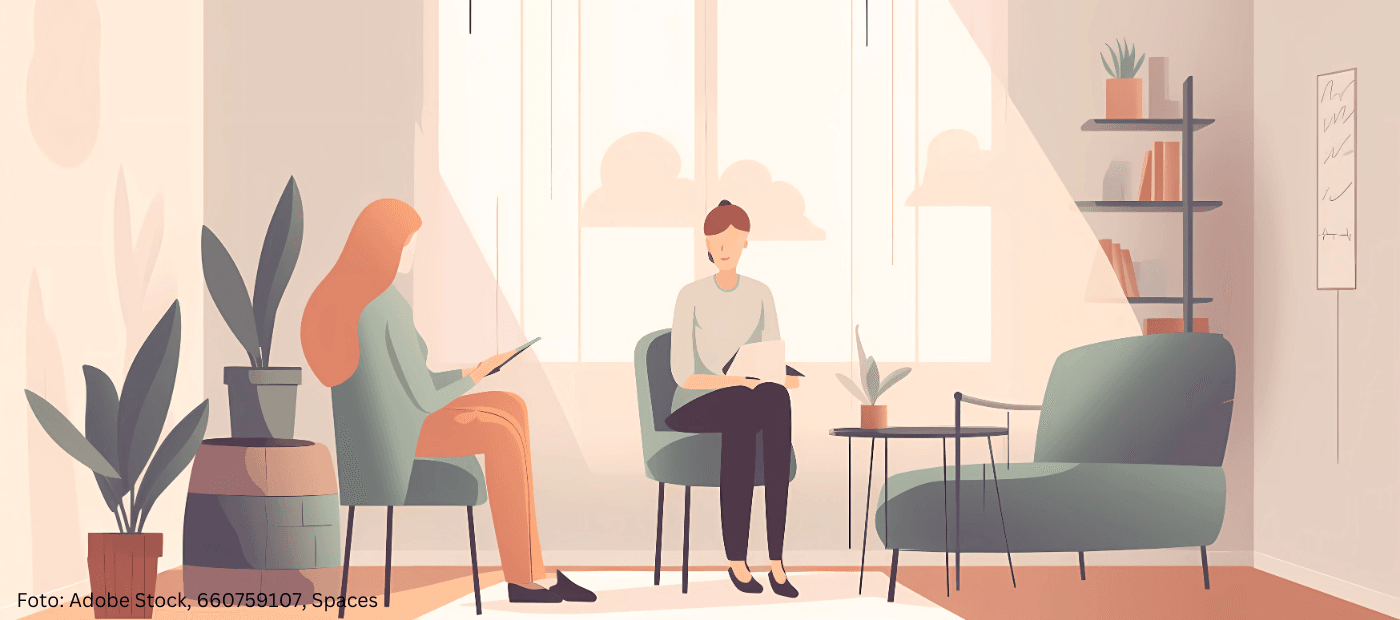 Ein Bild repräsentiert die Angstbewältigung durch Psychotherapie bei Neurodermitis