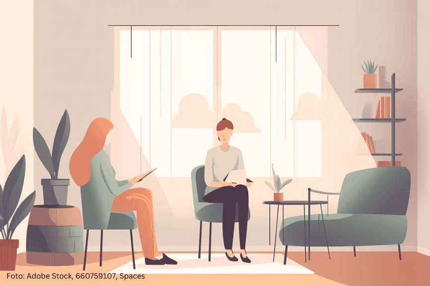 Ein Bild repräsentiert die Angstbewältigung durch Psychotherapie bei Neurodermitis