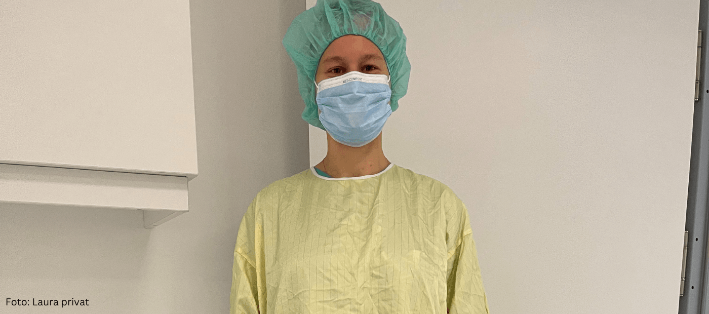 Laura im Beruf – sie arbeitet trotz Neurodermitis als MTRA